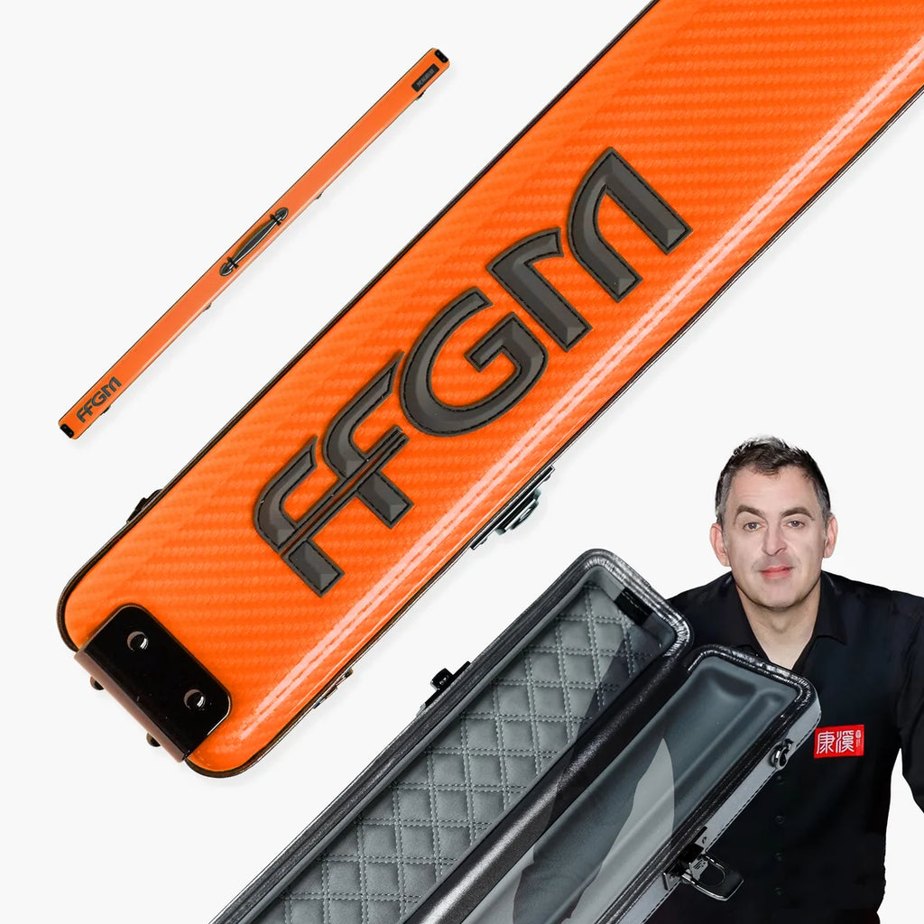 FFGM The Rocket Ronnie O'Sullivan 1 Piece 2 Slot Ultra Luxury Snooker and Pool Cue Case - Holds 2 x One Piece Cues
