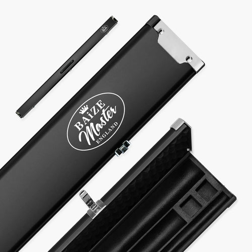 Baize Master Prestige 1 Piece 3 Slot Luxury Metal Cue Case - Holds 2 x 1 Piece Cues
