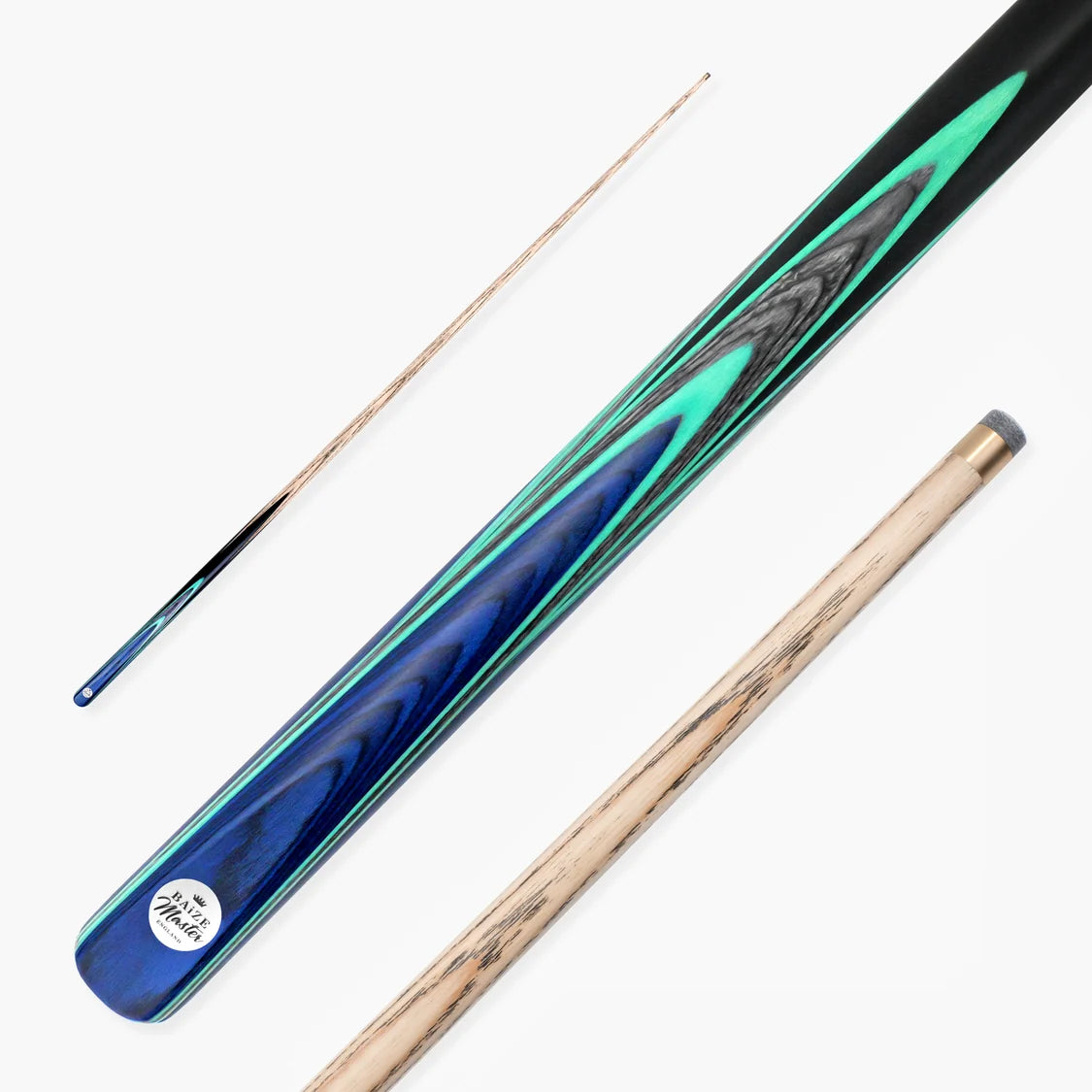 Baize Master Admiral 1 Piece English Pool Cue with 8.5mm Blue Pressed Tip