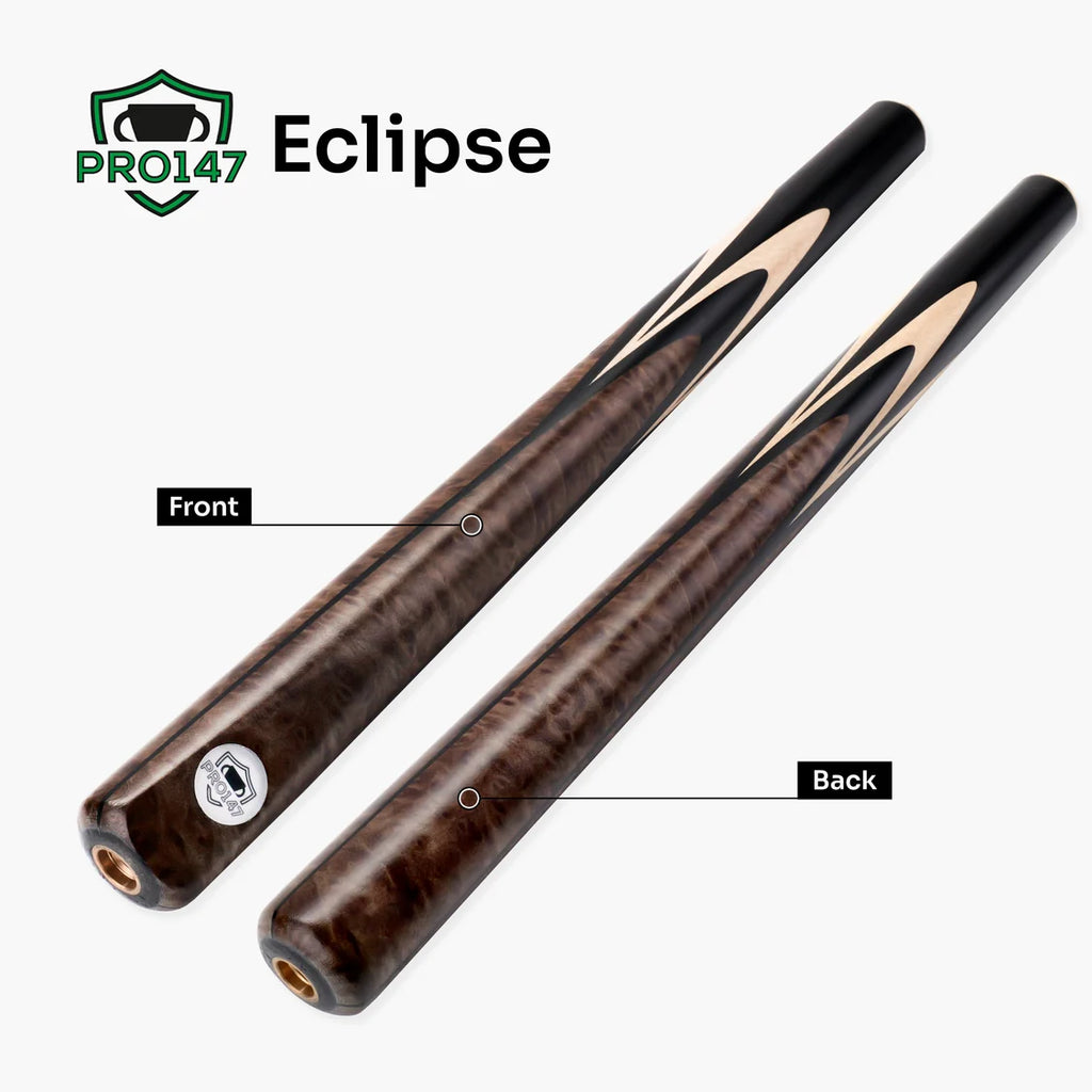Eclipse 57 Inch ¾ Joint Ash Snooker and Pool Cue with 9.5mm PRO147 Layered Tip