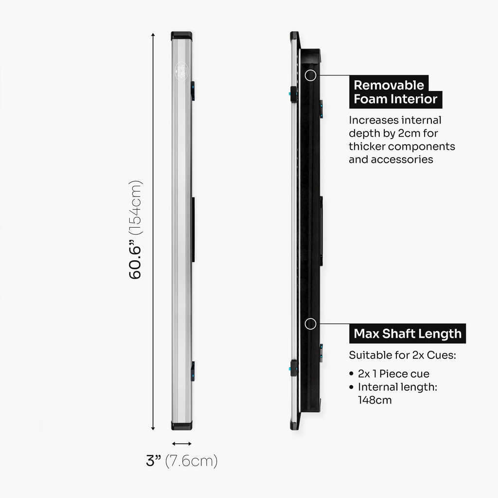 baize-master-fusion-one-piece-2-slot-luxury-aluminium-cue-case-with-triggerâ„¢-lock-holds-2-x-one-piece-cues