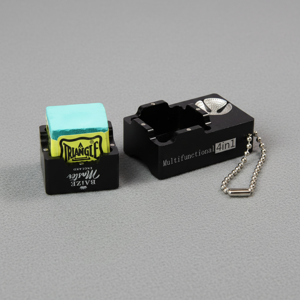 4-in-1 chalk box on grey baize