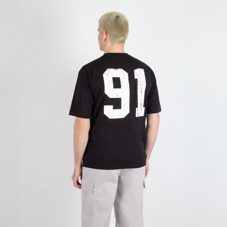 Criminal Damage 91 Black Graphic T-Shirt Mens