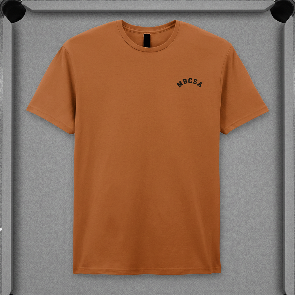 Burnt Orange Tee on Grey Baize