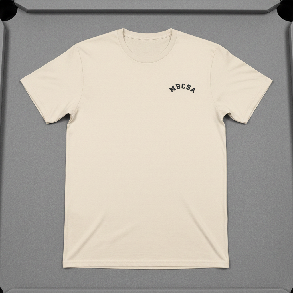 Cream Tee on Grey Baize