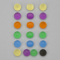 Crystal tips all colours on grey baize