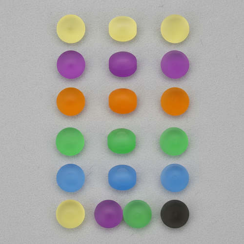Crystal tips all colours on grey baize