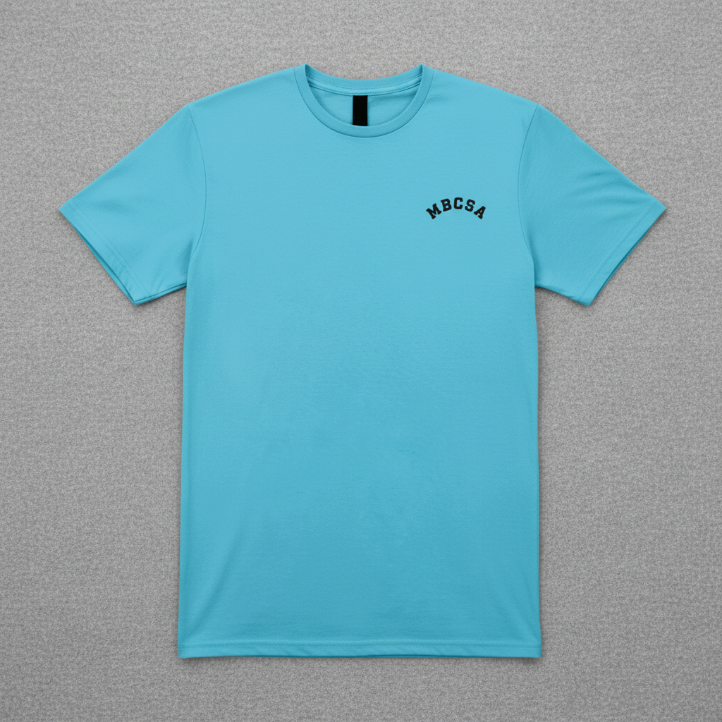Cyan Tee on Grey Baize