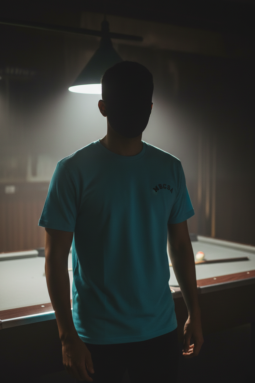 Cyan Tee - On Person