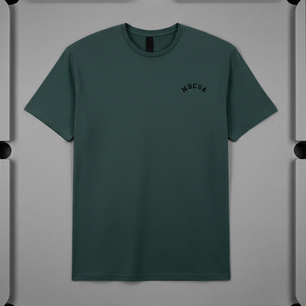 Dark Teal Tee on Grey Baize