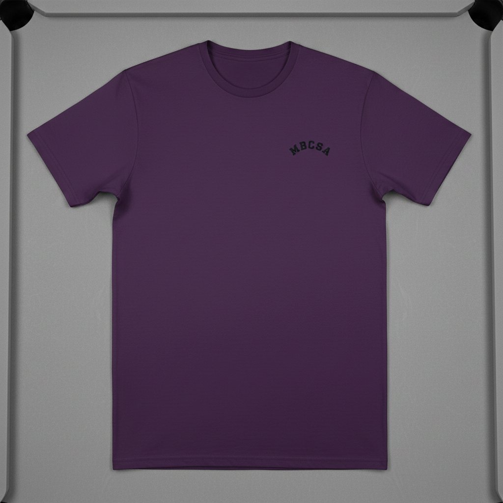 Deep Purple Tee on Grey Baize
