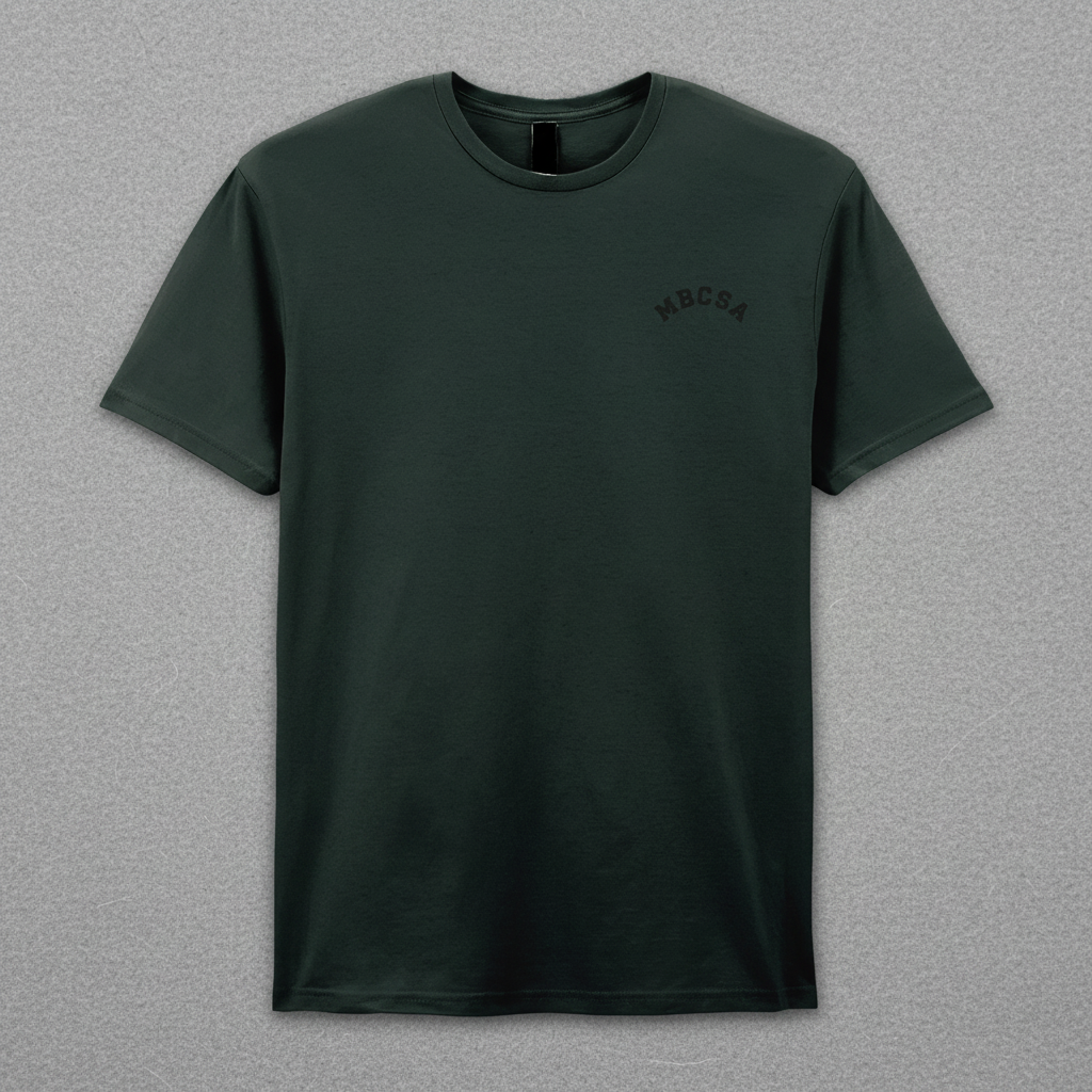 Forest Green Tee on Grey Baize