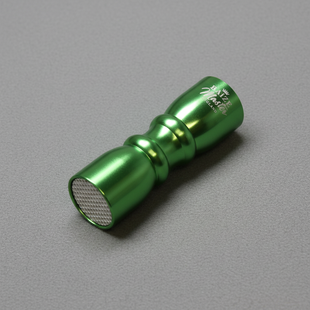 Green tip tool on grey baize