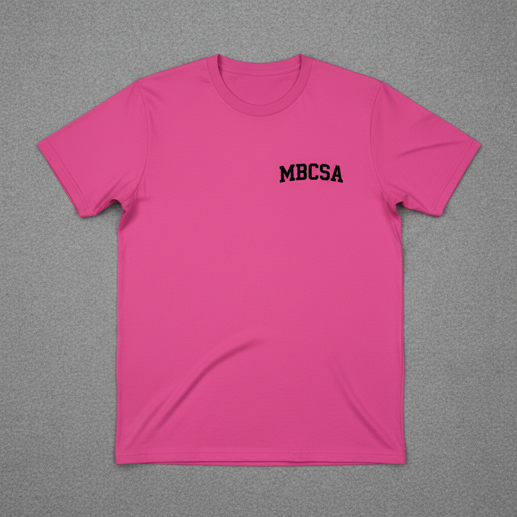 Hot Pink Tee on Grey Baize