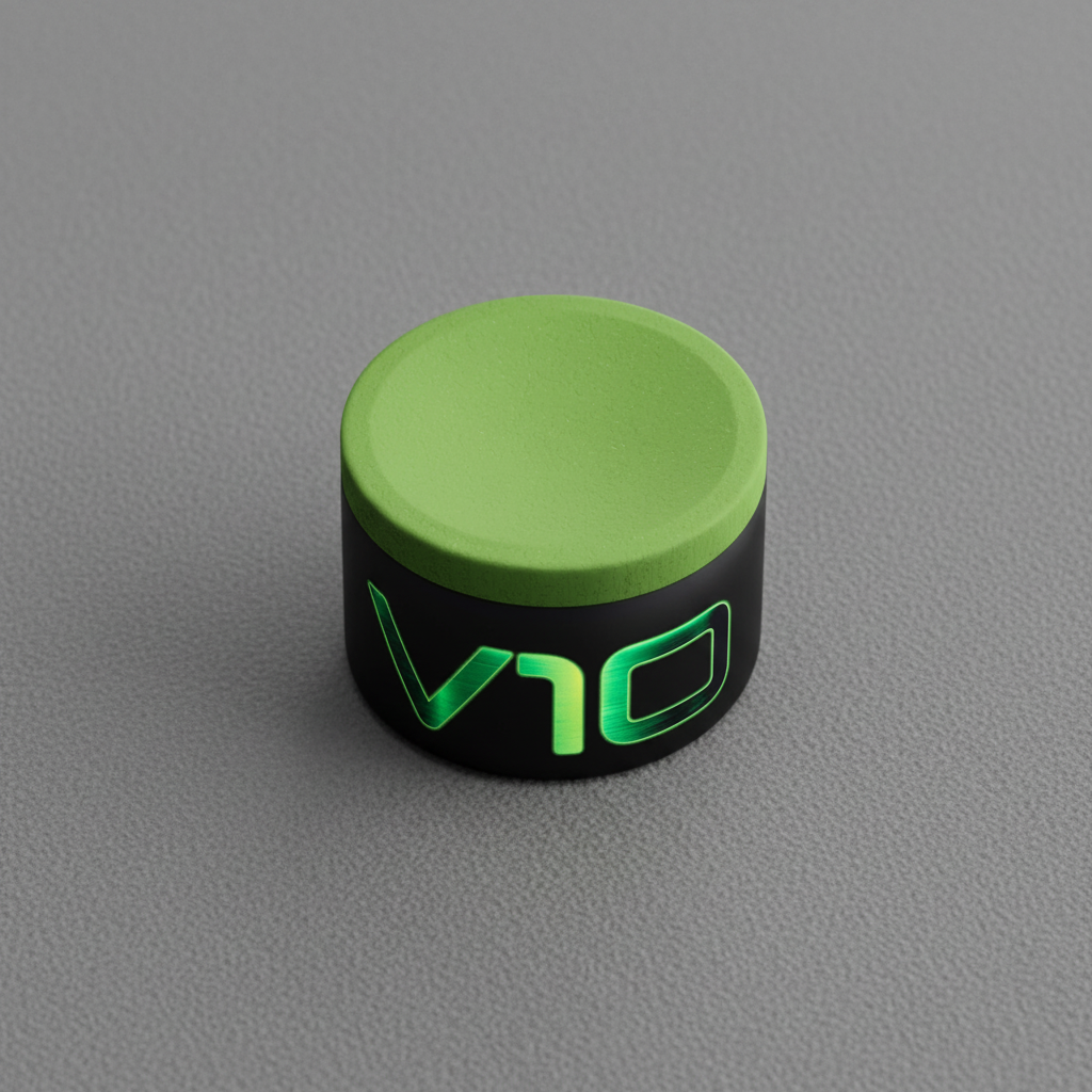TAOM V10 Green chalk on grey pool table cloth