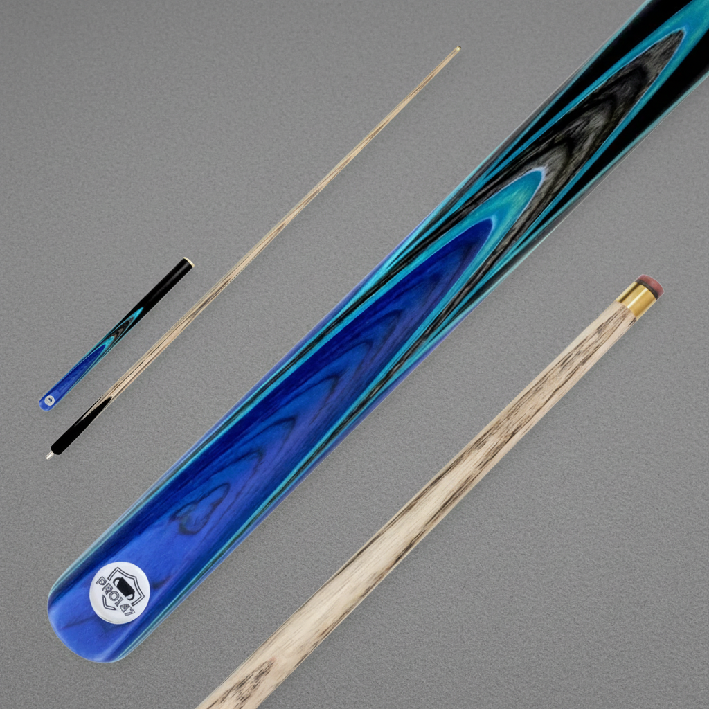 Pearl Series cue on grey pool cloth