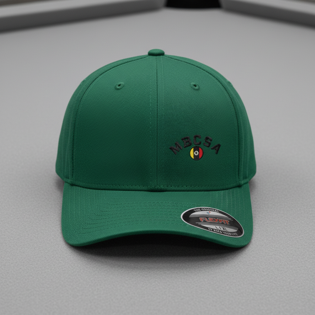Kelly Green Cap on Grey Baize