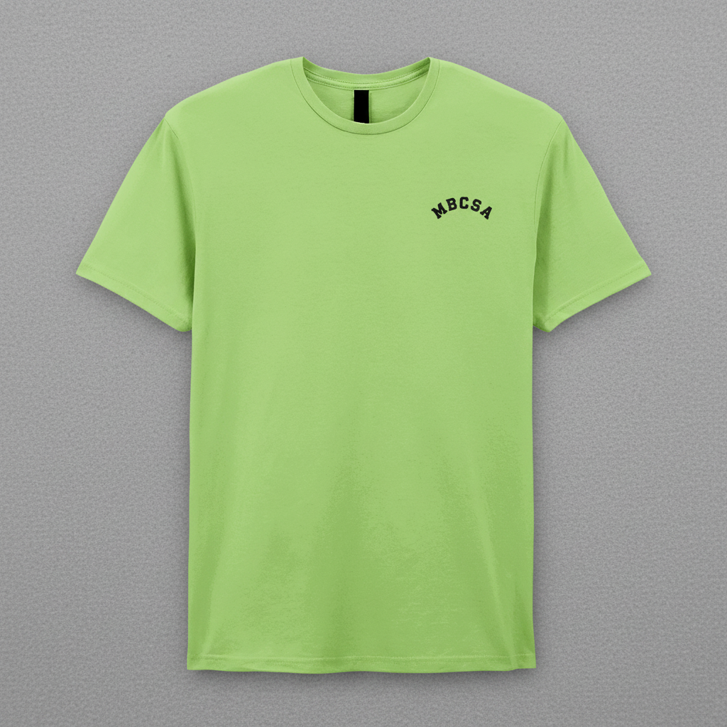 Kelly Green Tee on Grey Baize