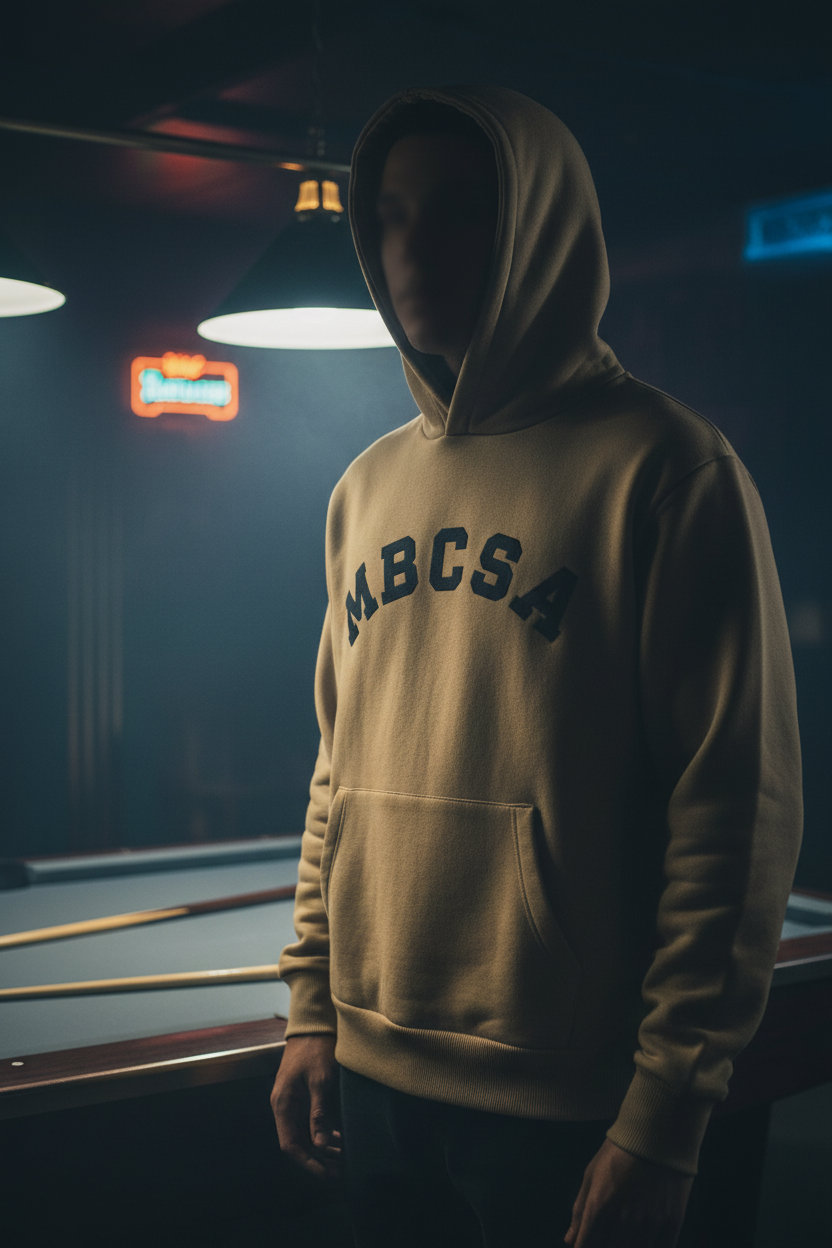 Khaki Hoodie - On Person