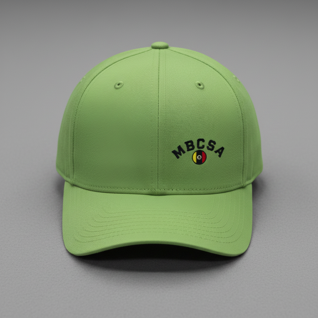 Lime Green Cap on Grey Baize