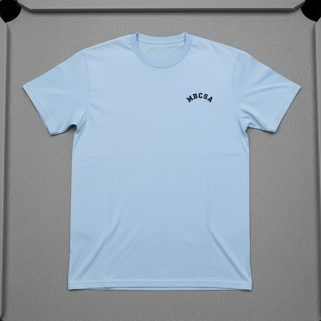 MBCSA Tee on Grey Pool Table Cloth