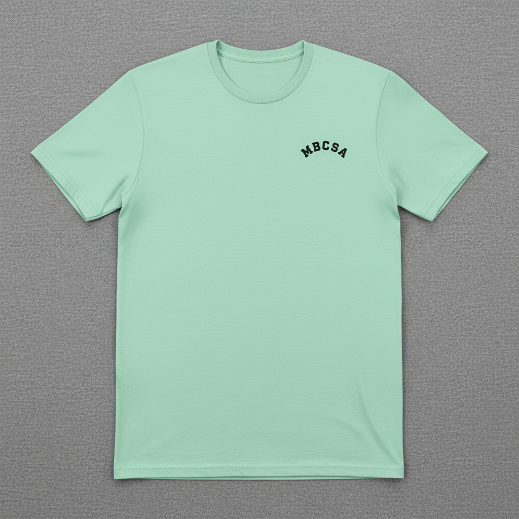 Mint Tee on Grey Baize