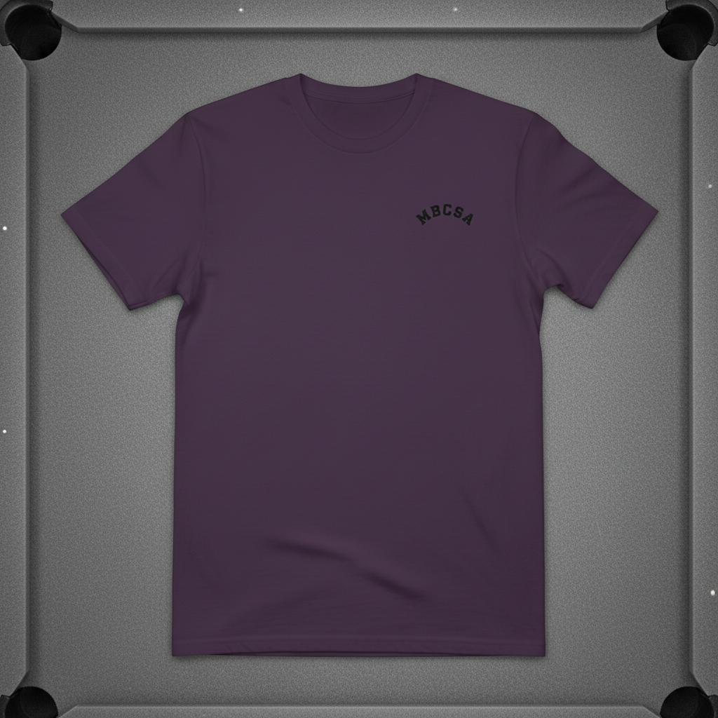 Purple Tee on Grey Baize