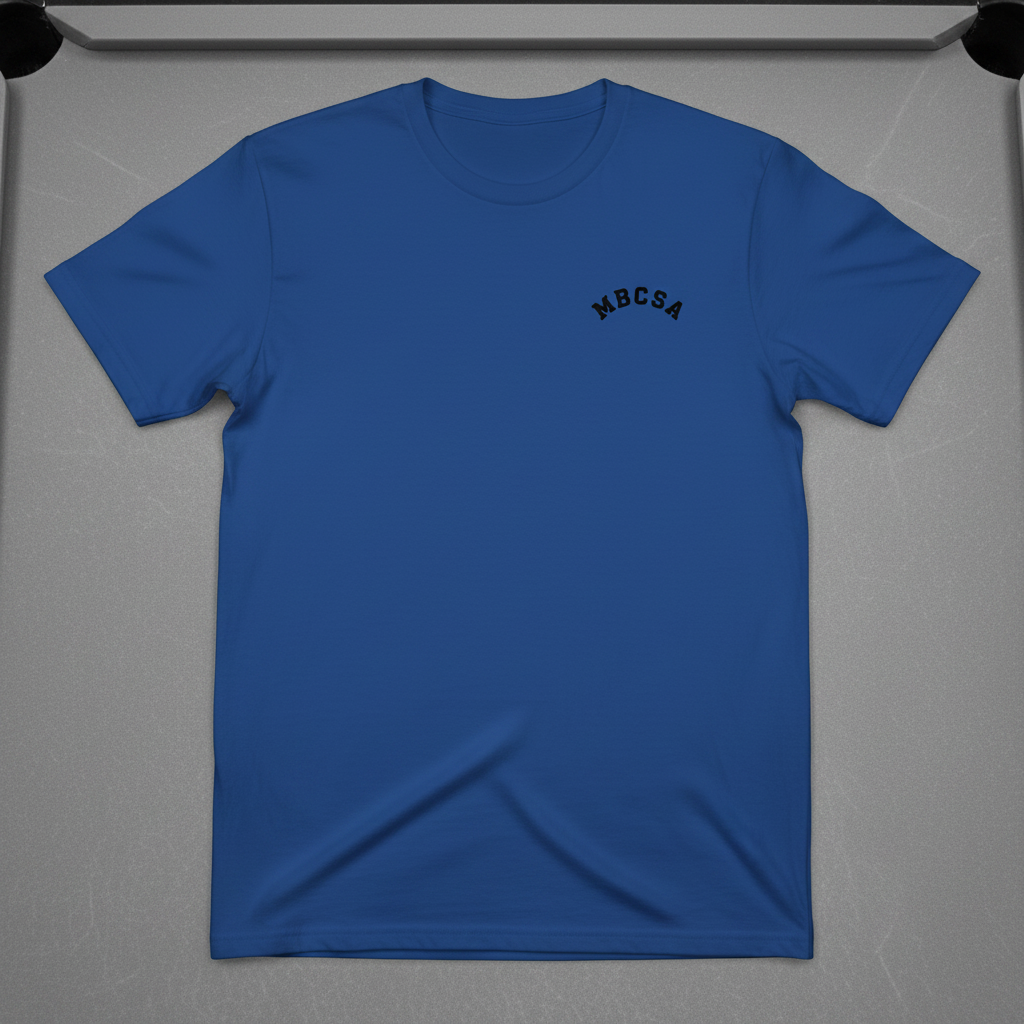 Royal Blue Tee on Grey Baize