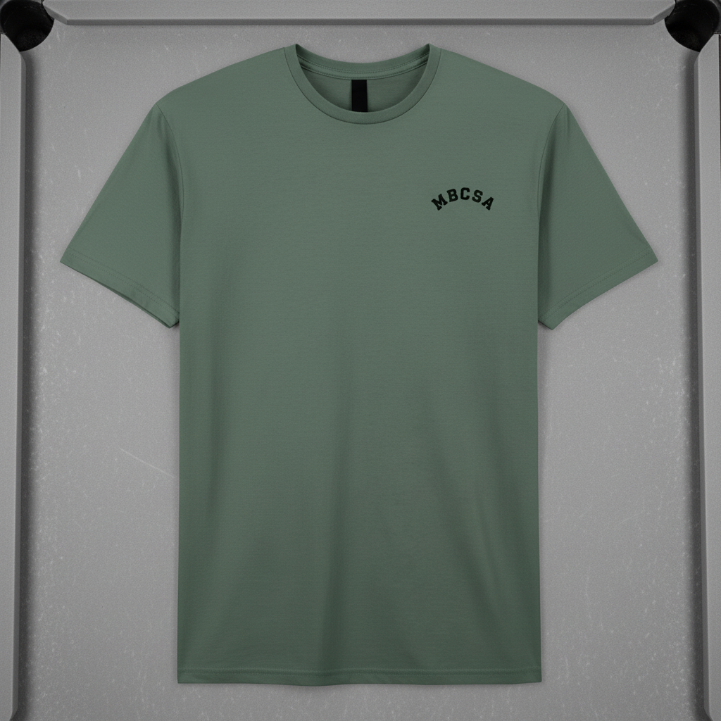 Sage Green Tee on Grey Baize