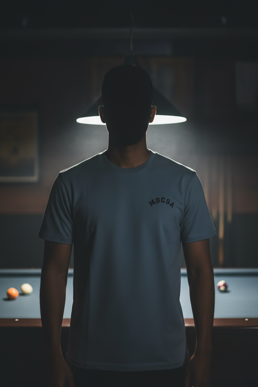 Slate Blue Tee - On Person