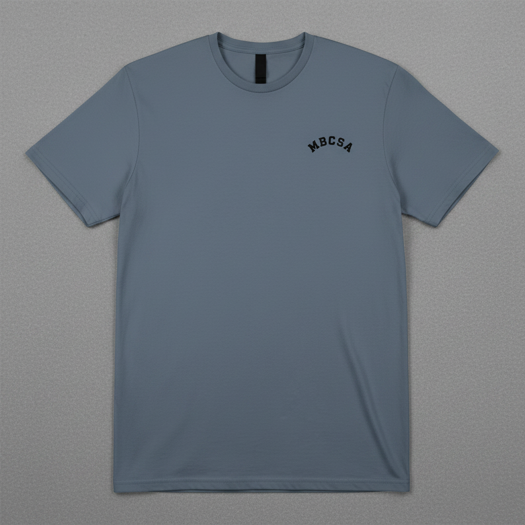 Steel Blue Tee on Grey Baize