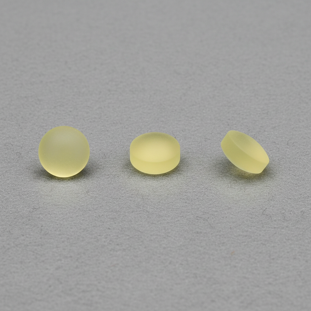 Yellow crystal tips on grey baize